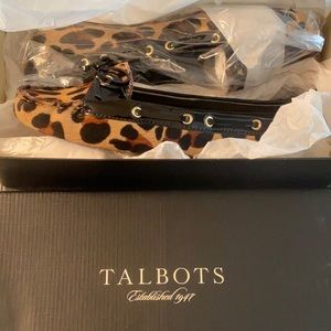 New in box talbots calf hair loafer